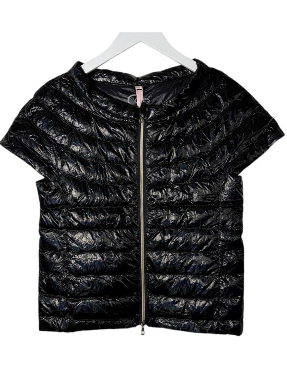 Cotes Of London St Ives Down Vest Metallic Black Size XS NWT 750 Filled Down‎